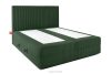 STRIX PRO Boxspringbett hart 140 cm Doppelmatratze + Visco-Topper Cordstoff dunkelgrün dunkelgrün - Foto 4
