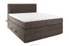 Boxspringbett hart 140 cm Doppelmatratze + Visco-Topper Cordstoff braun