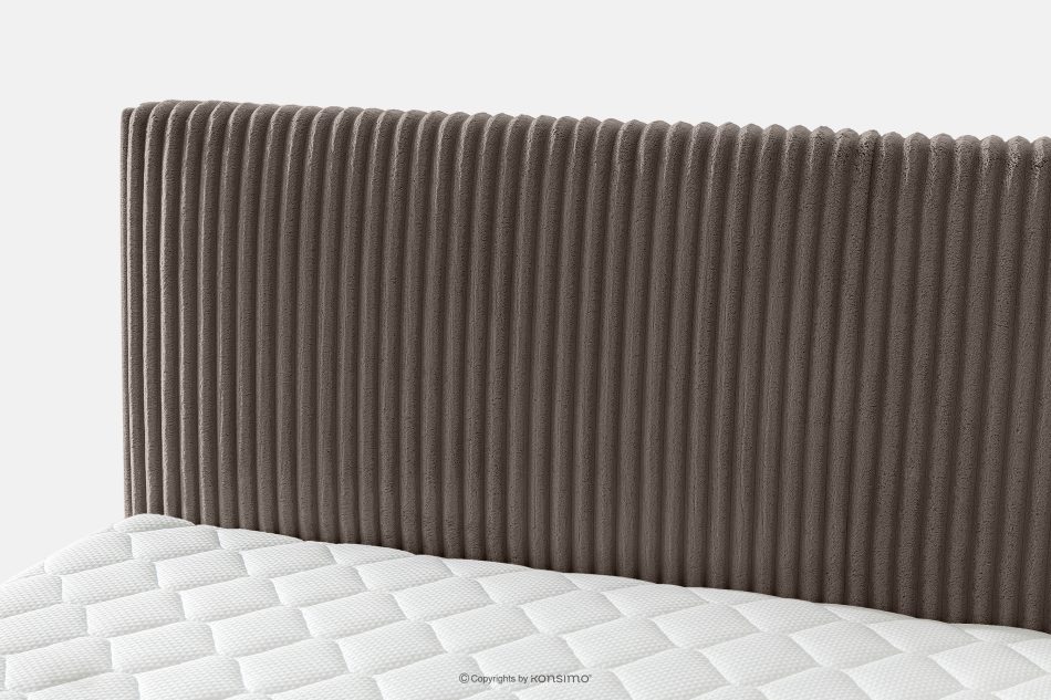 STRIX PRO Boxspringbett hart 140 cm Doppelmatratze + Visco-Topper Cordstoff braun braun - Foto 9