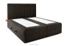 STRIX PRO Boxspringbett hart 140 cm Doppelmatratze + Visco-Topper Cordstoff dunkelbraun dunkelbraun - Foto 4