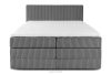 STRIX PRO Boxspringbett mittelhart 160 cm Doppelmatratze + HR-Topper Cordstoff in Grau grau - Foto 5
