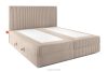 STRIX PRO Boxspringbett mittelhart 160 cm Doppelmatratze + HR-Topper Cordstoff in Taupe taupe - Foto 4