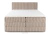 STRIX PRO Boxspringbett mittelhart 160 cm Doppelmatratze + HR-Topper Cordstoff in Taupe taupe - Foto 5
