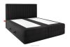 STRIX PRO Boxspringbett mittelhart 160 cm Doppelmatratze + Visco-Topper Cordstoff schwarz schwarz - Foto 4