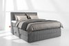 STRIX PRO Boxspringbett mittelhart 160 cm Doppelmatratze + Visco-Topper Cordstoff grau grau - Foto 2
