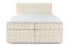 STRIX PRO Boxspringbett mittelhart 160 cm Doppelmatratze + Visco-Topper Cordstoff weiß/ecru weiß/ecru - Foto 5