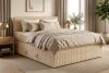 STRIX PRO Boxspringbett mittelhart 160 cm Doppelmatratze + Visco-Topper Cordstoff sandfarben sandfarben - Foto 17