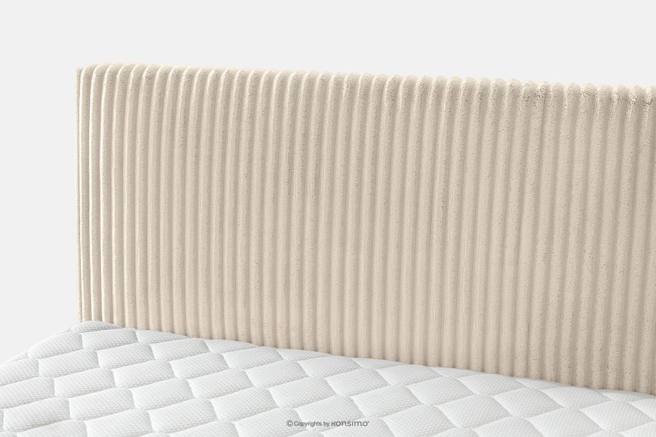 STRIX PRO Boxspringbett mittelhart 160 cm Doppelmatratze + Visco-Topper Cordstoff beige beige - Foto 9