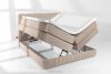 STRIX PRO Boxspringbett mittelhart 160 cm Doppelmatratze + Visco-Topper Cordstoff taupe taupe - Foto 8