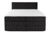 STRIX PRO Boxspringbett hart 160 cm Doppelmatratze + HR-Topper Cordstoff schwarz schwarz - Foto 5