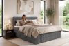 STRIX PRO Boxspringbett hart 160 cm Doppelmatratze + HR-Topper Cordstoff grau grau - Foto 18