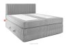STRIX PRO Boxspringbett hart 160 cm Doppelmatratze + HR-Topper Cordstoff hellgrau hellgrau - Foto 3