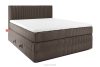 Boxspringbett hart 160 cm Doppelmatratze + HR-Topper Cordstoff in Braun