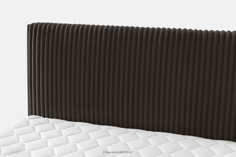 STRIX PRO Boxspringbett hart 160 cm Doppelmatratze + HR-Topper Cordstoff dunkelbraun dunkelbraun - Foto 9