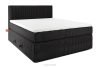 STRIX PRO Boxspringbett hart 160 cm Doppelmatratze + Visco-Topper Cordstoff schwarz schwarz - Foto 1