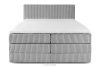 STRIX PRO Boxspringbett hart 160 cm Doppelmatratze + Visco-Topper Cordstoff hellgrau hellgrau - Foto 5