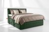 STRIX PRO Boxspringbett hart 160 cm Doppelmatratze + Visco-Topper Cordstoff dunkelgrün dunkelgrün - Foto 2