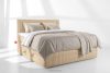 STRIX PRO Boxspringbett hart 160 cm Doppelmatratze + Visco-Topper Cordstoff sandfarben sandfarben - Foto 2