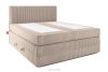 STRIX PRO Boxspringbett hart 160 cm Doppelmatratze + Visco-Topper Cordstoff taupe taupe - Foto 3