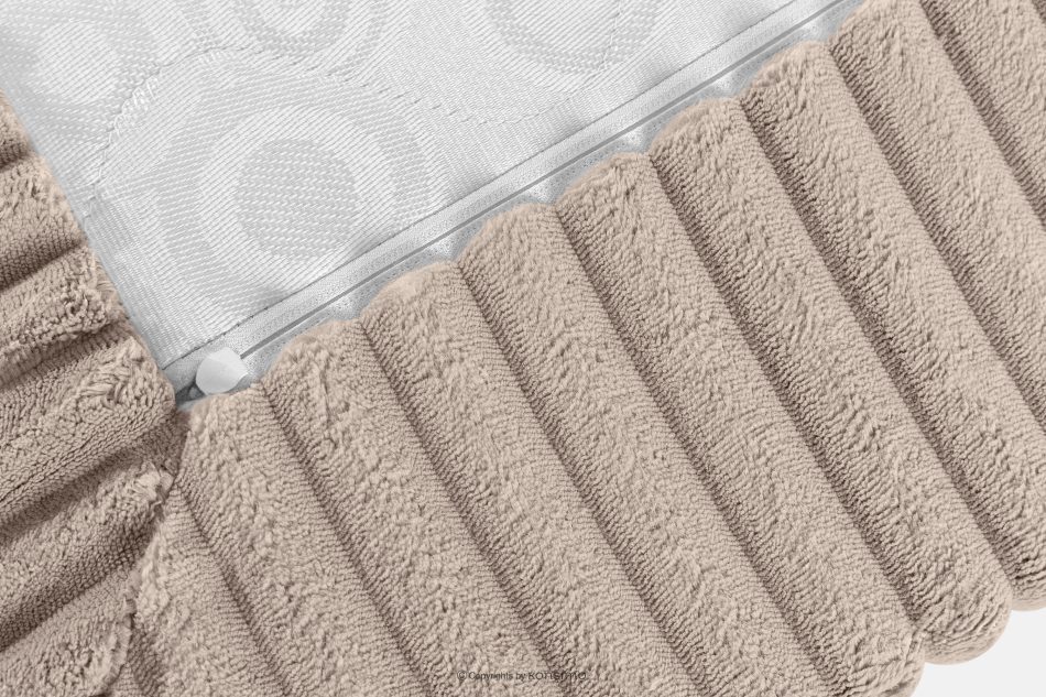 STRIX PRO Boxspringbett hart 160 cm Doppelmatratze + Visco-Topper Cordstoff taupe taupe - Foto 11