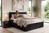 STRIX PRO Boxspringbett mittelhart 180 cm Doppelmatratze + HR-Topper Cordstoff schwarz schwarz - Foto 18
