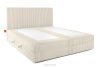 STRIX PRO Boxspringbett mittelhart 180 cm Doppelmatratze + HR-Topper Cordstoff weiß/ecru weiß/ecru - Foto 4