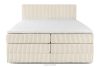 STRIX PRO Boxspringbett mittelhart 180 cm Doppelmatratze + HR-Topper Cordstoff weiß/ecru weiß/ecru - Foto 5