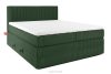 Boxspringbett mittelhart 180 cm Doppelmatratze + HR-Topper Cordstoff in Dunkelgrün