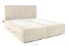 STRIX PRO Boxspringbett mittelhart 180 cm Doppelmatratze + HR-Topper Cordstoff beige beige - Foto 4