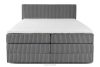 STRIX PRO Boxspringbett mittelhart 180 cm Doppelmatratze + Visco-Topper Cordstoff grau grau - Foto 5