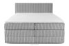 STRIX PRO Boxspringbett mittelhart 180 cm Doppelmatratze + Visco-Topper Cordstoff hellgrau hellgrau - Foto 5