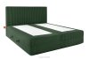 STRIX PRO Boxspringbett mittelhart 180 cm Doppelmatratze + Visco-Topper Cordstoff in Dunkelgrün dunkelgrün - Foto 4