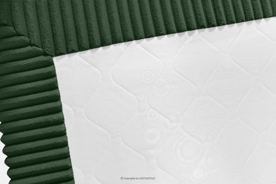 STRIX PRO Boxspringbett mittelhart 180 cm Doppelmatratze + Visco-Topper Cordstoff in Dunkelgrün dunkelgrün - Foto 8