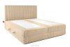 STRIX PRO Boxspringbett mittelhart 180 cm Doppelmatratze + Visco-Topper Cordstoff sandfarben sandfarben - Foto 4