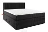 STRIX PRO Boxspringbett hart 180 cm Doppelmatratze + HR-Topper Cordstoff schwarz schwarz - Foto 1