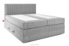 STRIX PRO Boxspringbett hart 180 cm Doppelmatratze + HR-Topper aus hellgrauem Cordstoff hellgrau - Foto 3