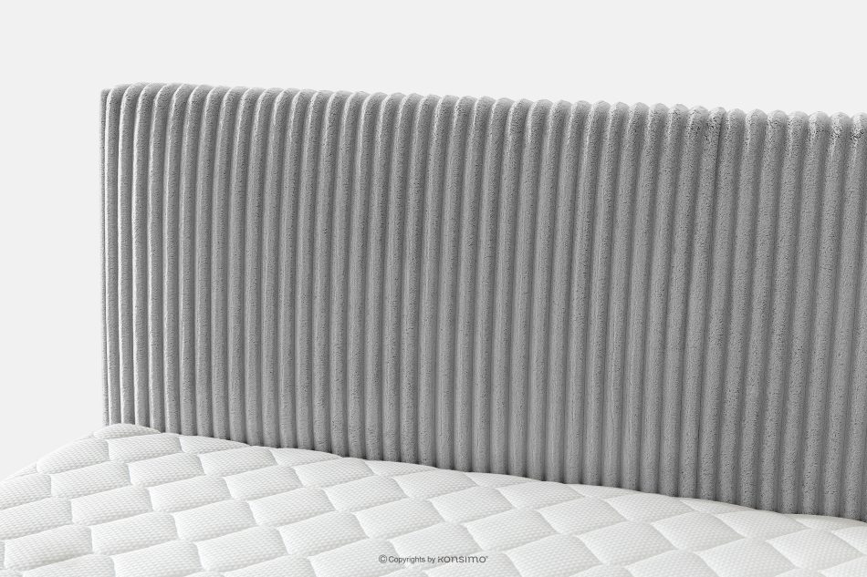 STRIX PRO Boxspringbett hart 180 cm Doppelmatratze + HR-Topper aus hellgrauem Cordstoff hellgrau - Foto 9