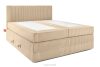 STRIX PRO Boxspringbett hart 180 cm Doppelmatratze + HR-Topper Cordstoff sandfarben sandfarben - Foto 3
