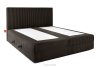 STRIX PRO Boxspringbett hart 180 cm Doppelmatratze + HR-Topper aus dunkelbraunem Cordstoff dunkelbraun - Foto 4