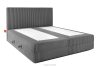 STRIX PRO Boxspringbett hart 180 cm Doppelmatratze + Visco-Topper Cordstoff grau grau - Foto 4