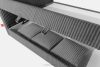 STRIX PRO Boxspringbett hart 180 cm Doppelmatratze + Visco-Topper Cordstoff grau grau - Foto 14