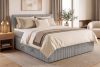 STRIX PRO Boxspringbett hart 180 cm Doppelmatratze + Visco-Topper Cordstoff hellgrau hellgrau - Foto 17