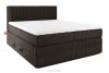 Boxspringbett hart 180 cm Doppelmatratze + Visco-Topper Cordstoff dunkelbraun