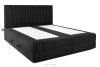 STRIX PRO Boxspringbett mittelhart 200 cm Doppelmatratze + HR-Topper Cordstoff schwarz schwarz - Foto 4