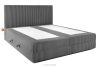 STRIX PRO Boxspringbett mittelhart 200 cm Doppelmatratze + HR-Topper Cordstoff grau grau - Foto 4