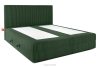 STRIX PRO Boxspringbett mittelhart 200 cm Doppelmatratze + HR-Topper Cordstoff dunkelgrün dunkelgrün - Foto 4