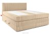 STRIX PRO Boxspringbett mittelhart 200 cm Doppelmatratze + HR-Topper Cordstoff sandfarben sandfarben - Foto 3