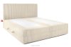 STRIX PRO Boxspringbett mittelhart 200 cm Doppelmatratze + HR-Topper Cordstoff beige beige - Foto 4