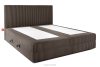 STRIX PRO Boxspringbett mittelhart 200 cm Doppelmatratze + HR-Topper Cordstoff in Braun braun - Foto 4
