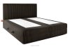 STRIX PRO Boxspringbett mittelhart 200 cm Doppelmatratze + HR-Topper Cordstoff in Dunkelbraun dunkelbraun - Foto 4